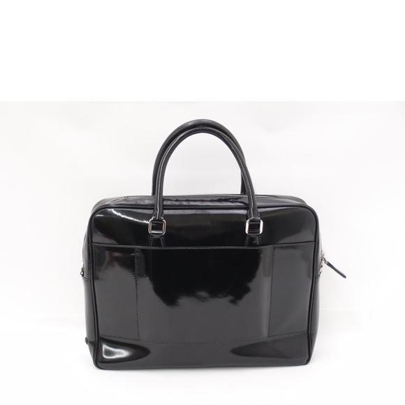 Prada Briefcase Business Bag Black Enamel - Picture 1 of 7